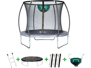 Trampoline with "jumper" interior net - Ø 4.88 m - Grey