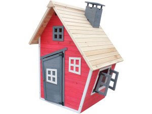 Lilou playhouse - 119.5 x 156 x 102 cm - Red/Grey