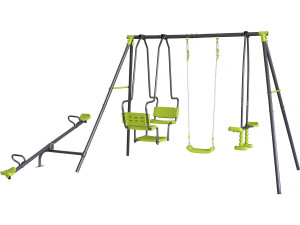 Metal playground swing "Lenny" - 4 apparatus - Green