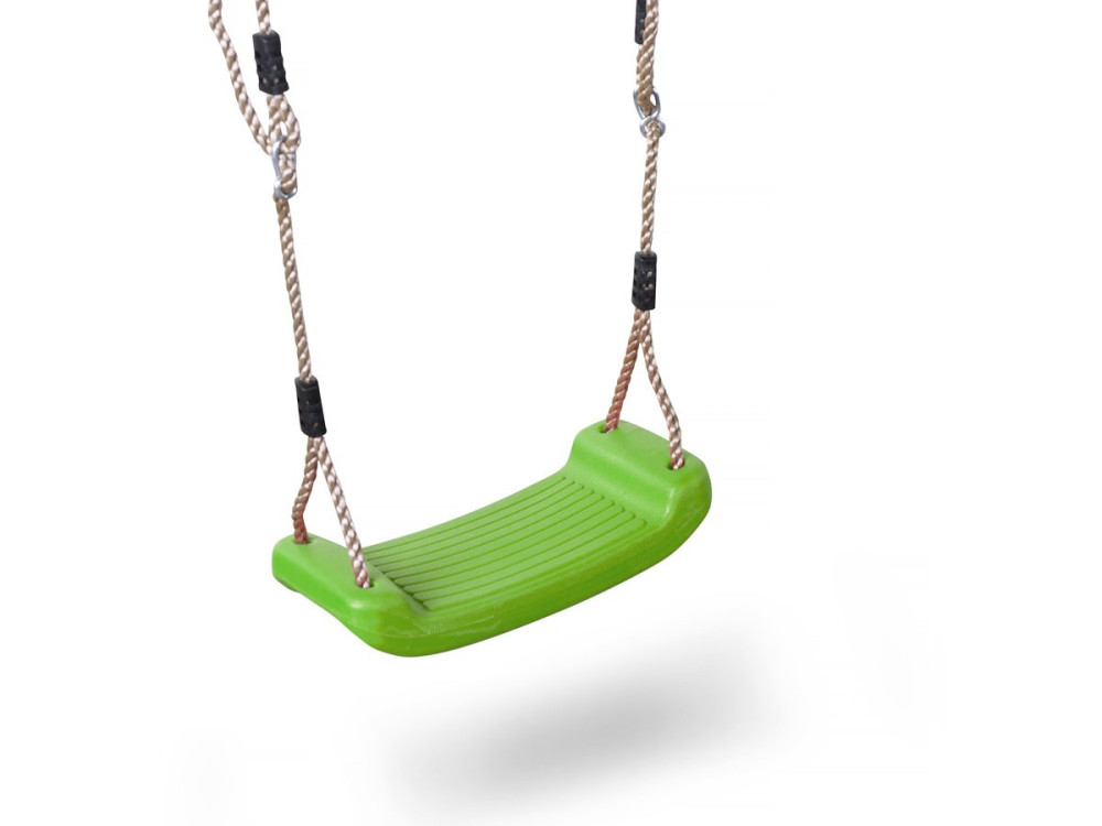 Timo wooden swing set - With 2 swings and 1 rope ladder.