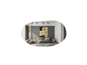 Vanomi" wooden mirror - 52 x 89 cm - Black