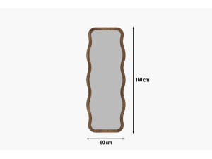 Wooden mirror "Aror" - 50 x 160 cm - Brown