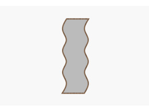 Safi" wooden mirror 40 x 2.2 x 120 cm - White