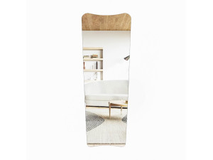Vitros" wooden mirror - 55 x 150 cm - Black