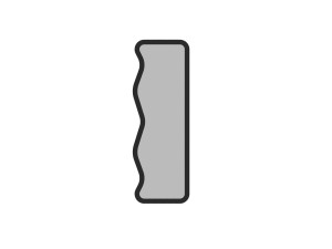 Asel" wooden mirror - 50 x 160 cm - Black