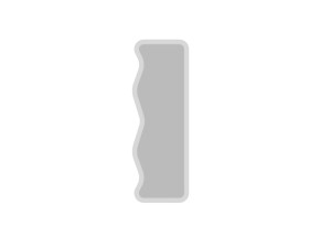 Asel" wooden mirror - 50 x 160 cm - White