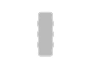 Aror" wooden mirror - 50 x 160 cm - White