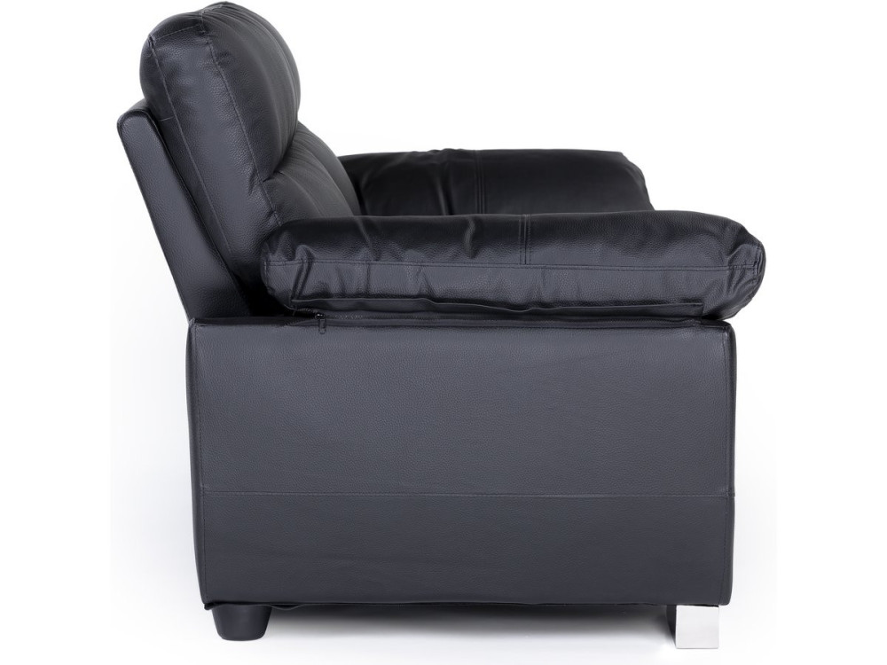 Bonded leather / PVC sofa "DALLAS" - 2 seats - Black