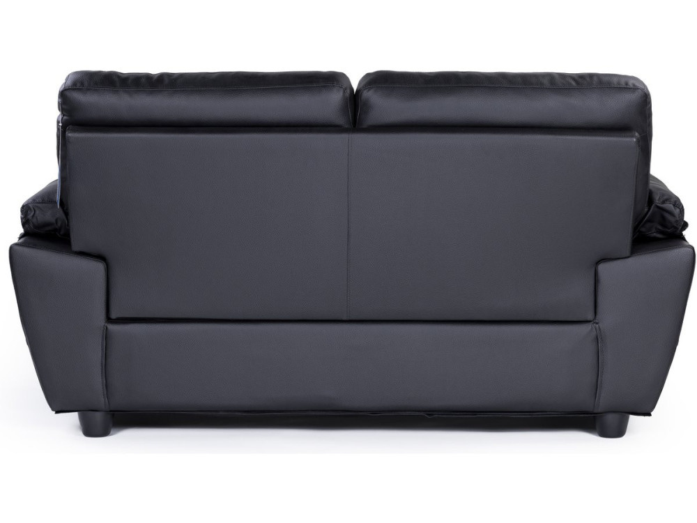 Bonded leather / PVC sofa "DALLAS" - 2 seats - Black