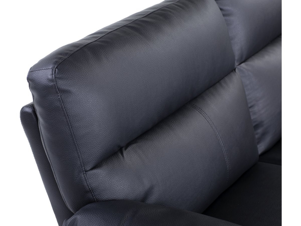 Bonded leather / PVC sofa "DALLAS" - 2 seats - Black