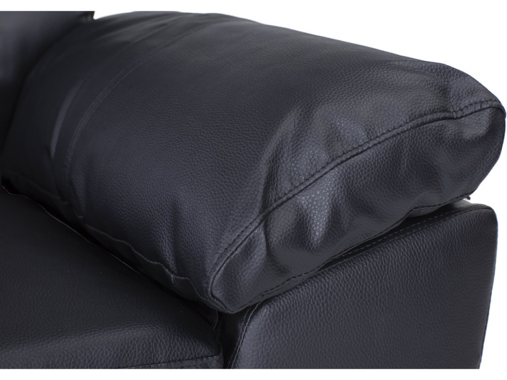 Bonded leather / PVC sofa "DALLAS" - 2 seats - Black