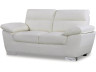 Bonded leather / PVC sofa "DALLAS" - 2 seats - White