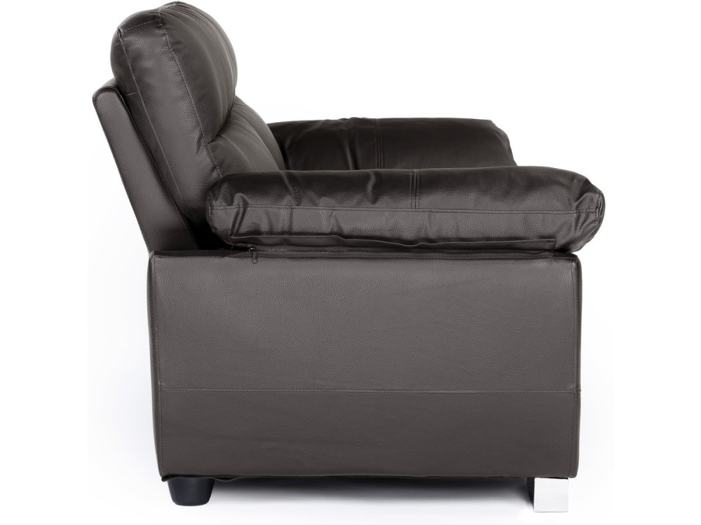 Bonded leather sofa / PVC "DALLAS" - 2 seats - Chocolate