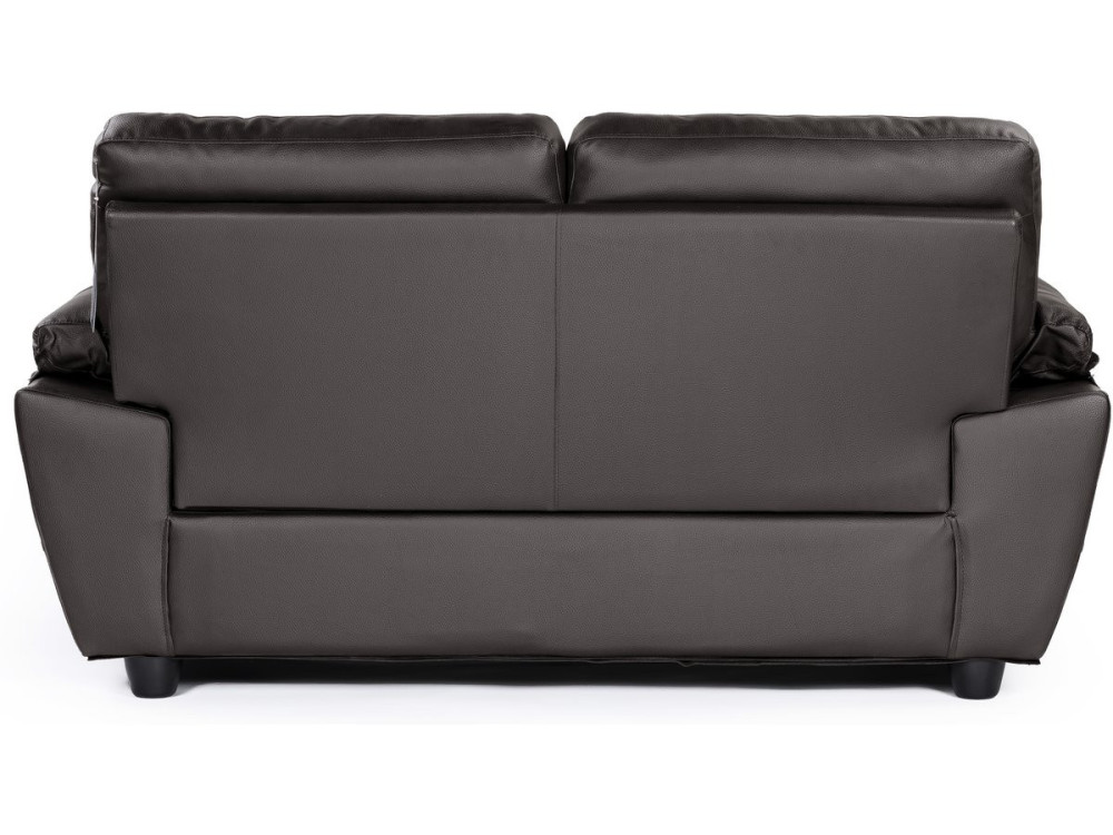 Bonded leather sofa / PVC "DALLAS" - 2 seats - Chocolate