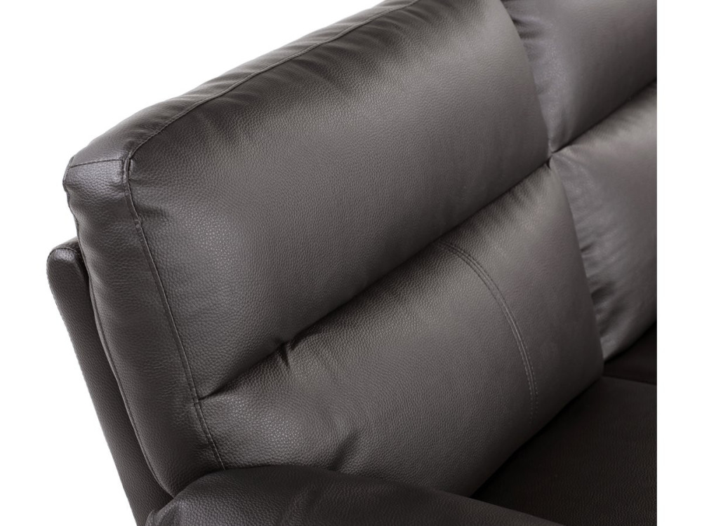 Bonded leather sofa / PVC "DALLAS" - 2 seats - Chocolate