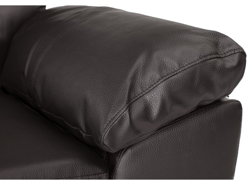 Bonded leather sofa / PVC "DALLAS" - 2 seats - Chocolate