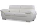 Bonded leather sofa / PVC "DALLAS" - 3 seats - Black - White