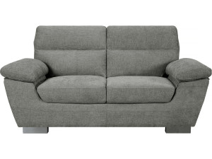 Fixed fabric sofa "Dallas" - 169 x 88 x 90 cm - 2 seats - Grey
