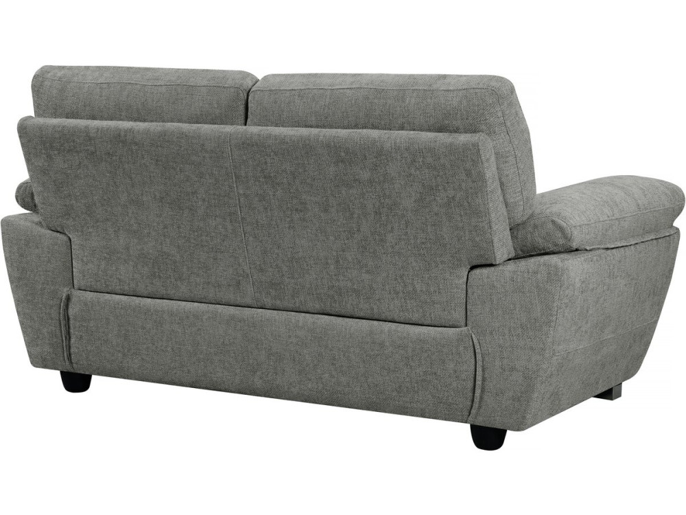 Fixed fabric sofa "Dallas" - 169 x 88 x 90 cm - 2 seats - Grey