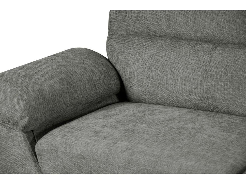 Fixed fabric sofa "Dallas" - 169 x 88 x 90 cm - 2 seats - Grey