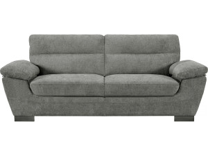 Fixed fabric sofa "Dallas" - 210 X 88 X 90 cm - 3 seats - Grey