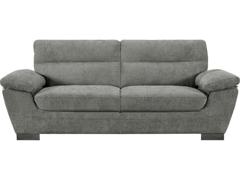 Fixed fabric sofa "Dallas" - 210 X 88 X 90 cm - 3 seats - Grey