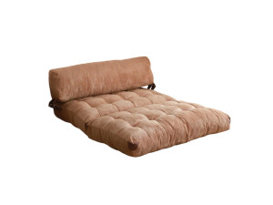 2-seater fabric sofa bed "Fold" - 120 x 75 x 79 cm - Brown