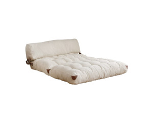2-seater sofa bed in "Fold" fabric - 120 x 75 x 79 cm - Cream