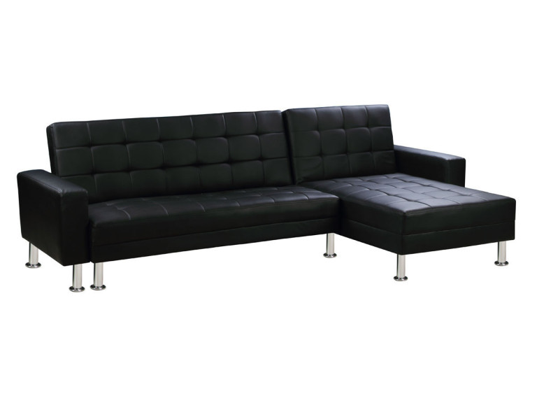 "Theo" convertible and reversible corner sofa - 4 seater - Black