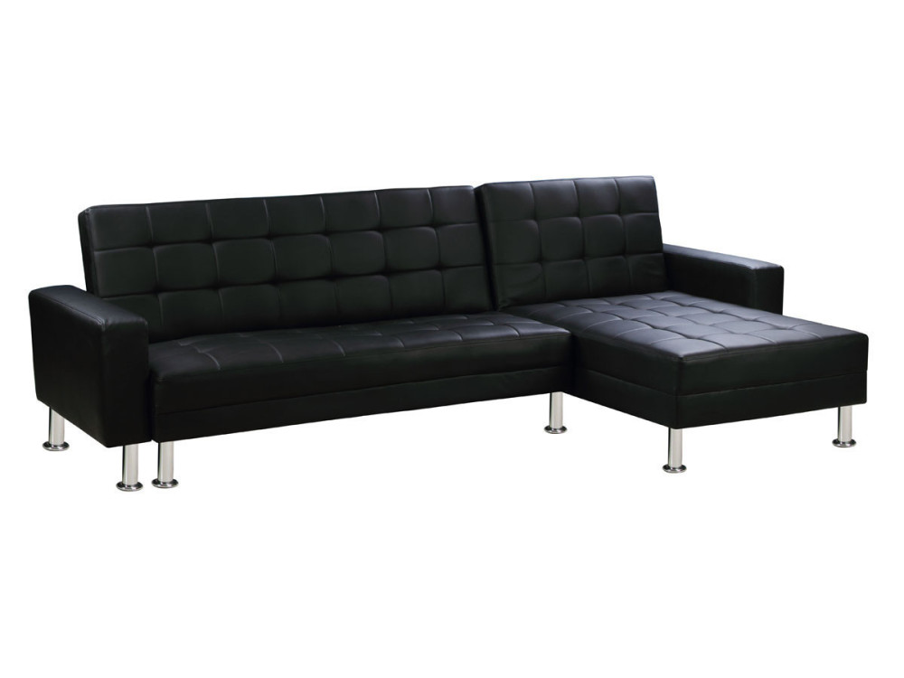 "Theo" convertible and reversible corner sofa - 4 seater - Black