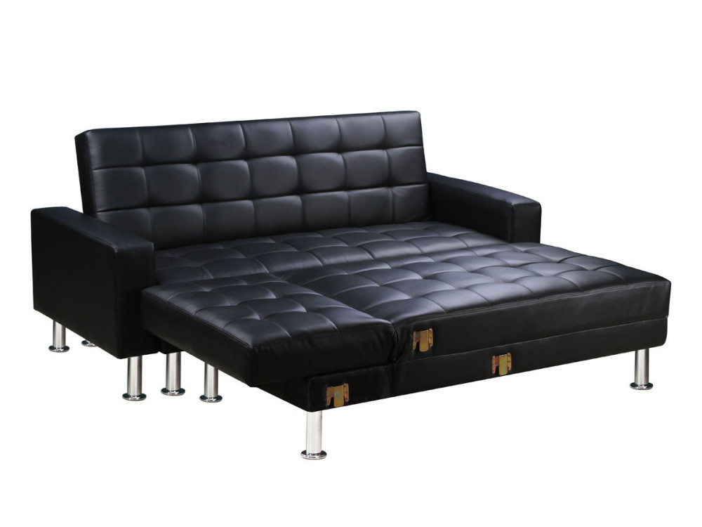 "Theo" convertible and reversible corner sofa - 4 seater - Black