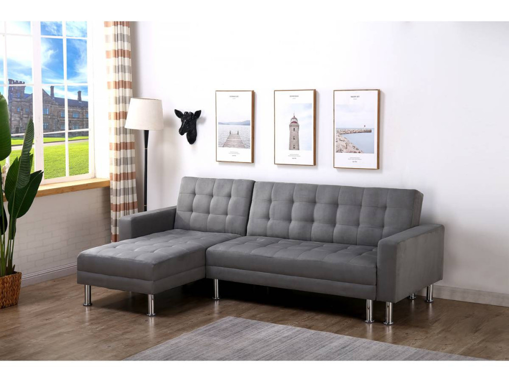 "Theo" convertible corner sofa - 4 seater - Grey