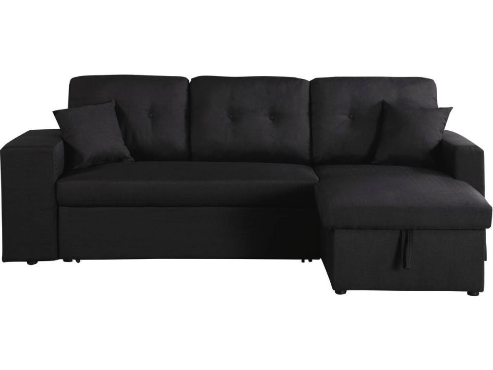 Convertible corner sofa  "Axel" - Black