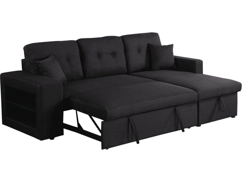 Convertible corner sofa  "Axel" - Black