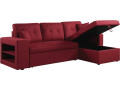 Convertible corner sofa  "Axel" - Black - Red