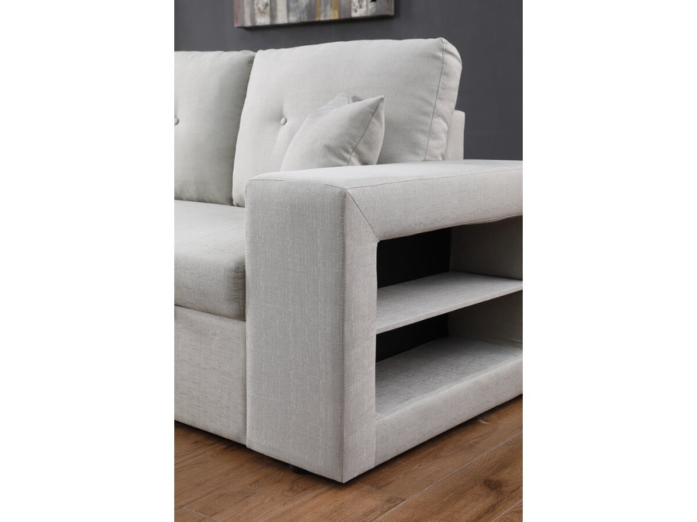 Axel convertible/reversible corner sofa - 3 seats - Light grey