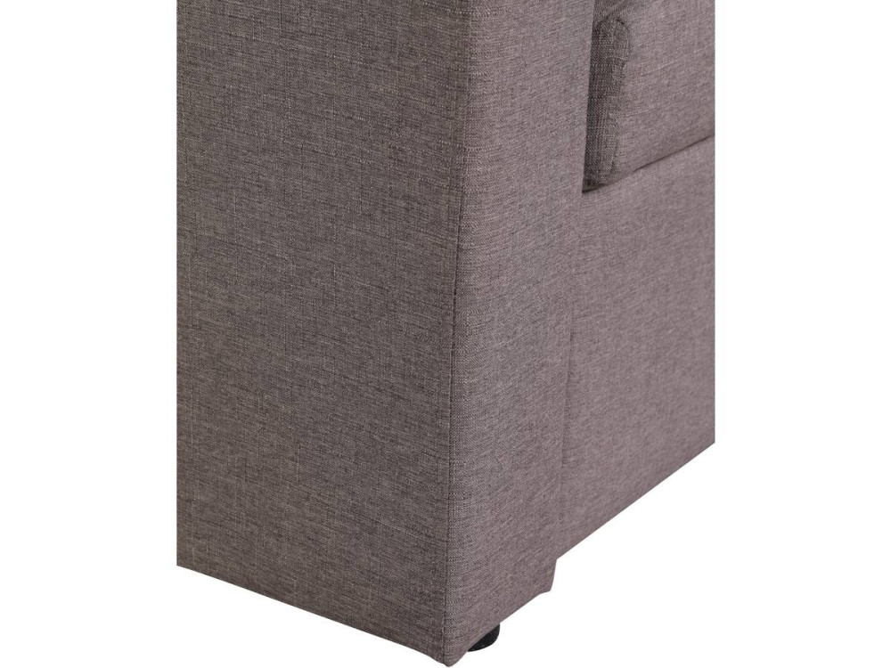 Convertible corner sofa "Alain" with storage space - 221 x 145 x 85 cm - 3 seater- Taupe colour