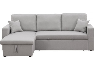 Alain convertible/reversible corner sofa with storage - 3 seats - Light grey