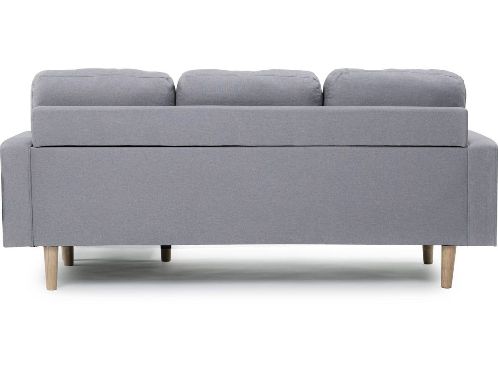 Reversible corner sofa "Gabby" in fabric - 3 seats - Light Grey