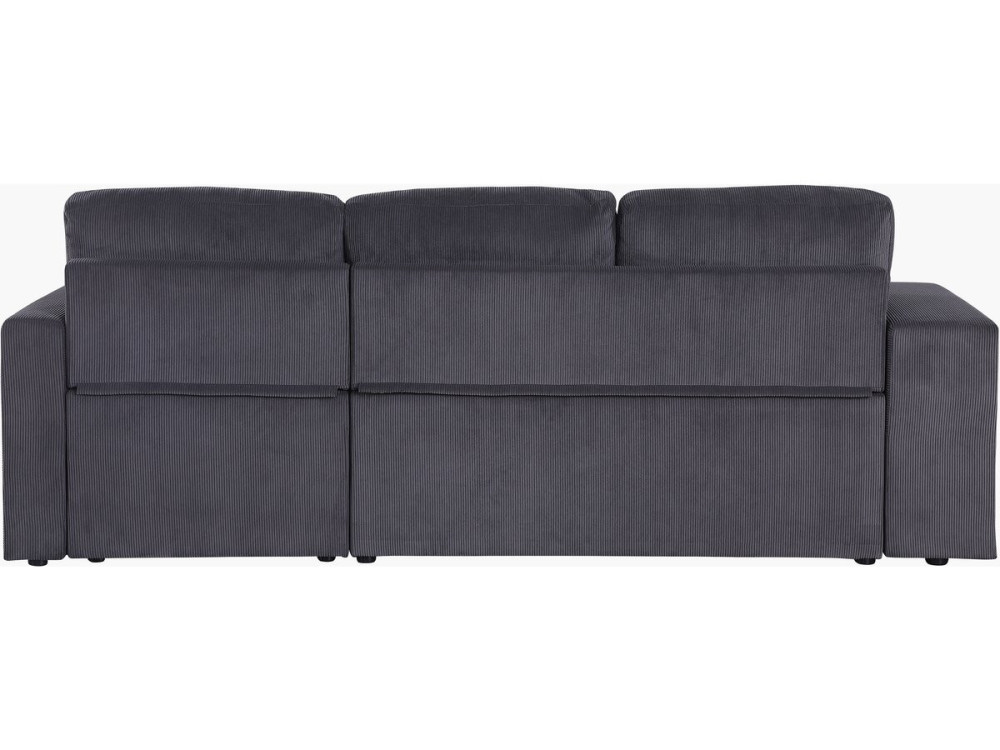 Axel" corduroy convertible/reversible corner sofa - 3 seater - Grey