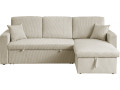Alain convertible corduroy corner sofa - 3 seats - Beige - Beige