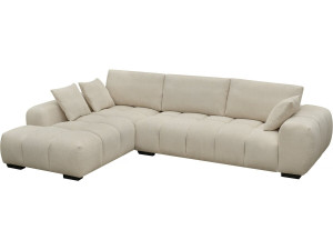 Monceau fabric corner sofa - 3 seats - Beige