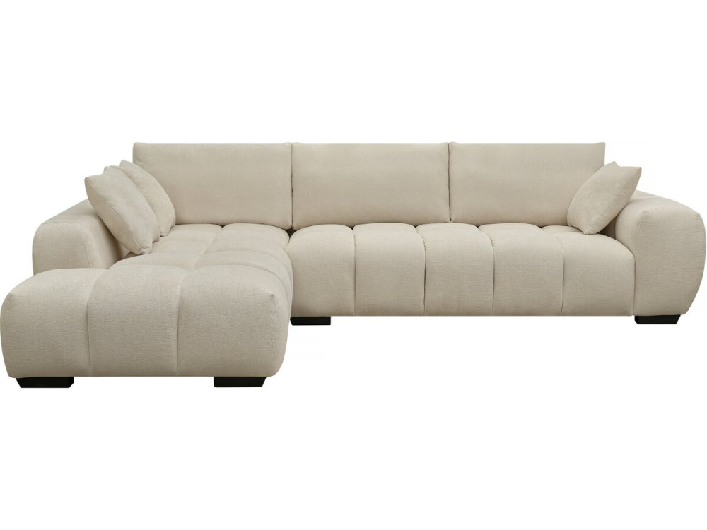 Monceau fabric corner sofa - 3 seats - Beige