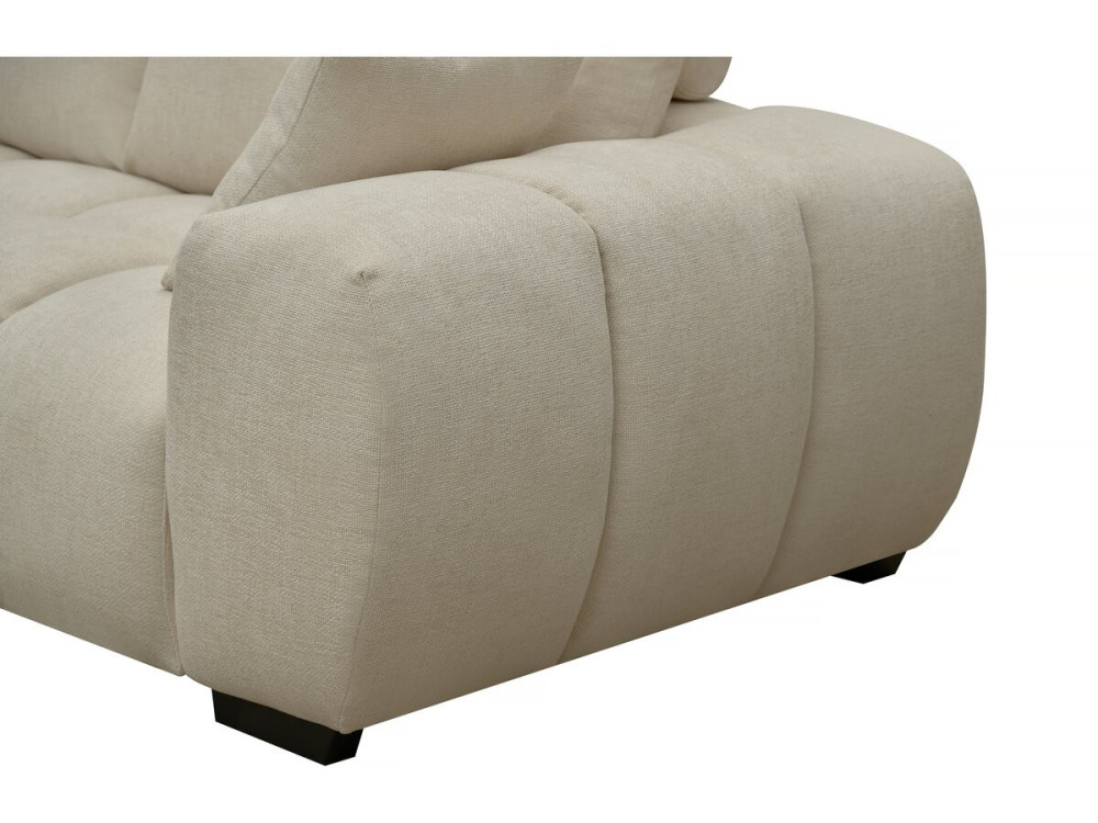 Monceau fabric corner sofa - 3 seats - Beige