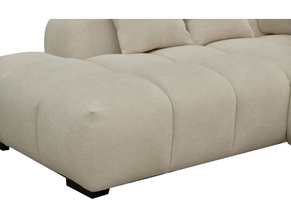 Monceau fabric corner sofa - 3 seats - Beige