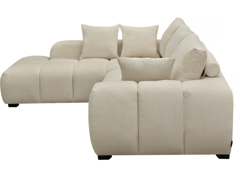 Monceau fabric corner sofa - 3 seats - Beige