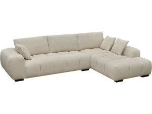 Monceau fabric corner sofa - 3 seats - Beige
