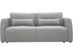 "Concorde" 3-Seater Straight Convertible Fabric Sofa - Gray