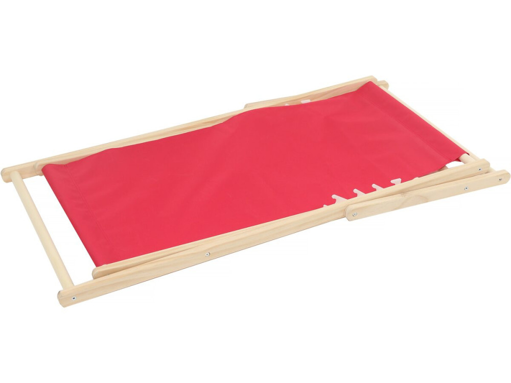 Set of 2 "Chilienne" wooden deckchairs - 107 x 56.5 x 81 cm - Red