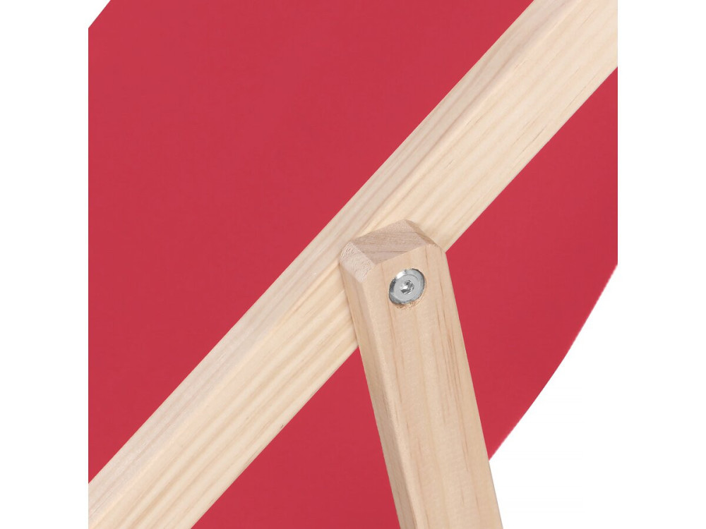 Set of 2 "Chilienne" wooden deckchairs - 107 x 56.5 x 81 cm - Red